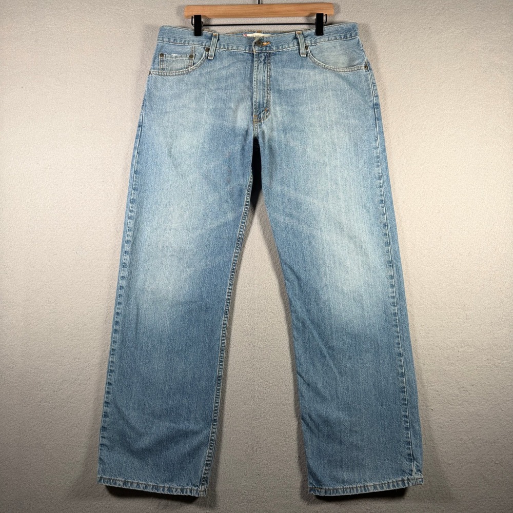 Levis 529 Low Rise Straight Jeans Mens 36x31 Light Wash Blue Denim 100% Cotton